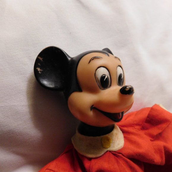 Vintage Mickey Mouse Bean Bag Toy Walt Disney Productions Made In Japan 1950's - Picture 5 of 14